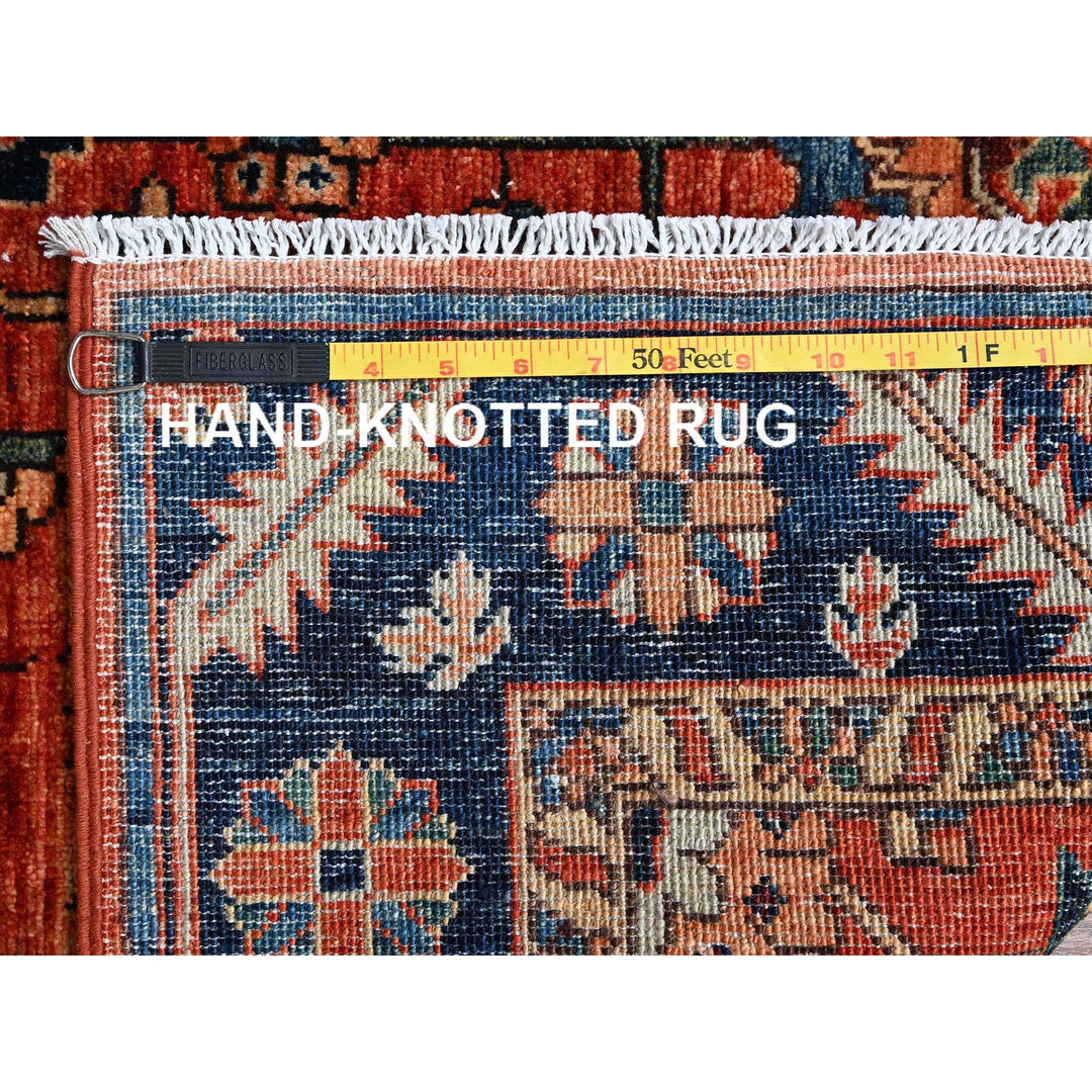 4'2" x 8'4" New Hand Knotted Red Wool Runner Oriental Rug - MOA1021104
