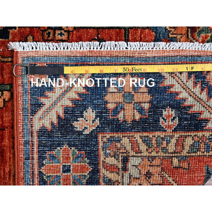 4'2" x 8'4" New Hand Knotted Red Wool Runner Oriental Rug - MOA1021104