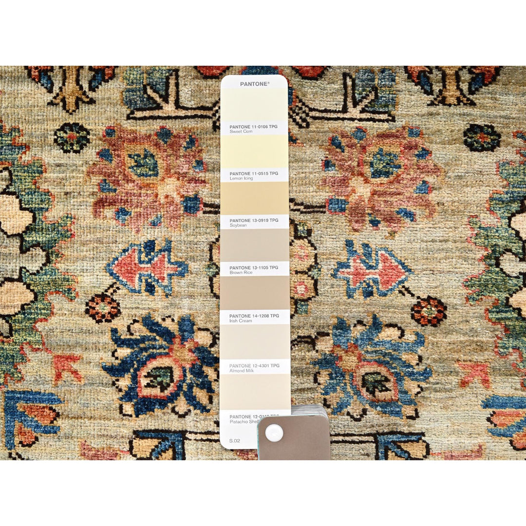 2'10" x 11'11" New Hand Knotted Green Wool Runner Oriental Rug - MOA1021105