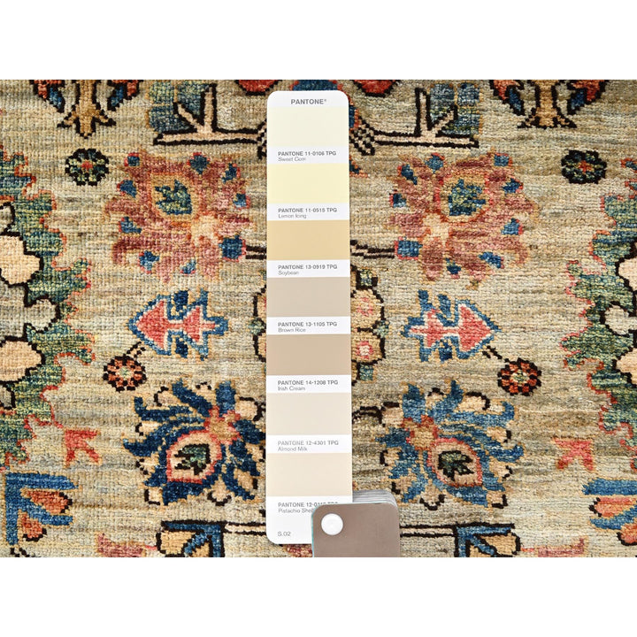 2'10" x 11'11" New Hand Knotted Green Wool Runner Oriental Rug - MOA1021105