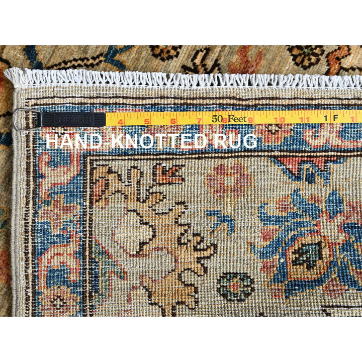 2'10" x 11'11" New Hand Knotted Green Wool Runner Oriental Rug - MOA1021105