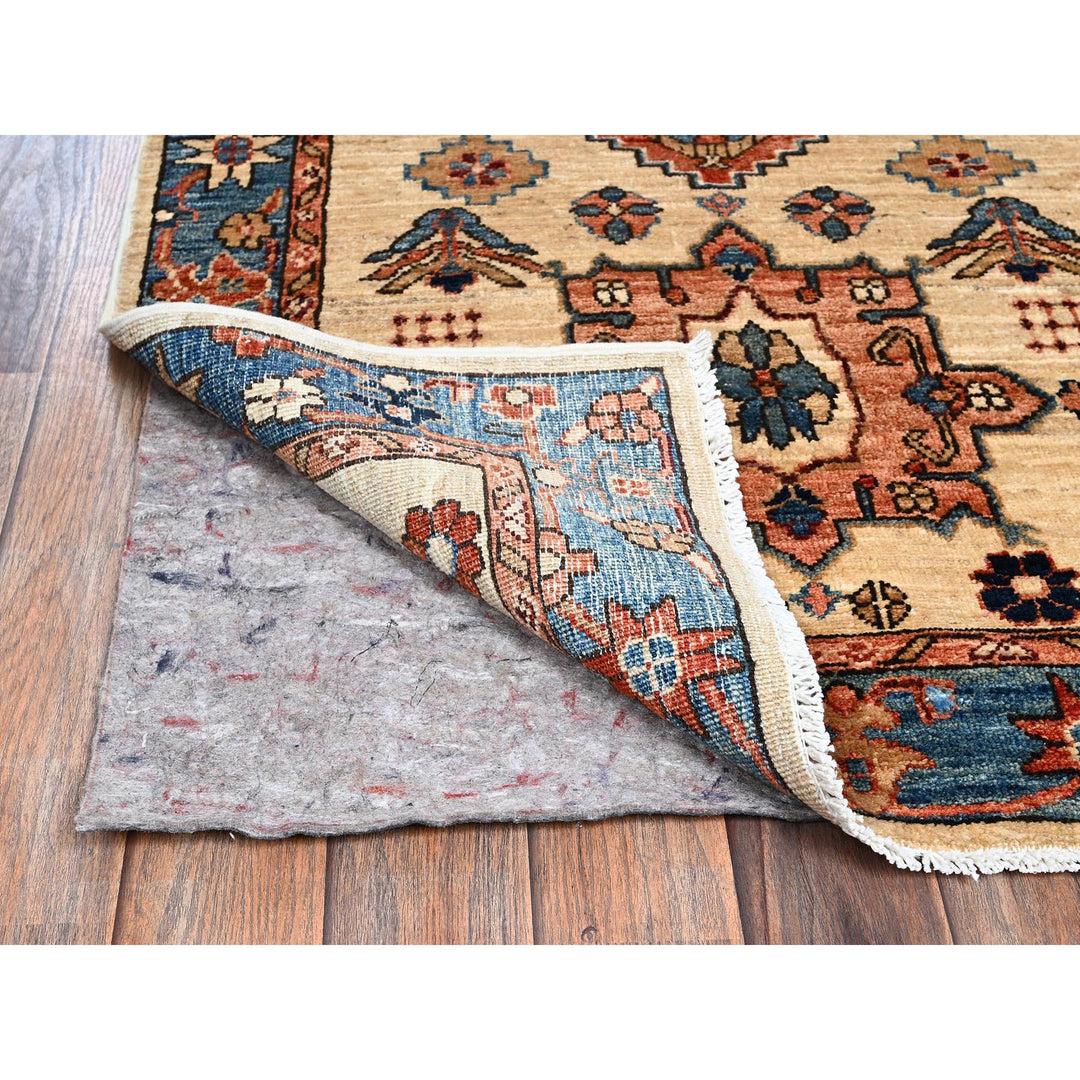 2'9" x 11'9" New Hand Knotted Ivory Wool Runner Oriental Rug - MOA1021109