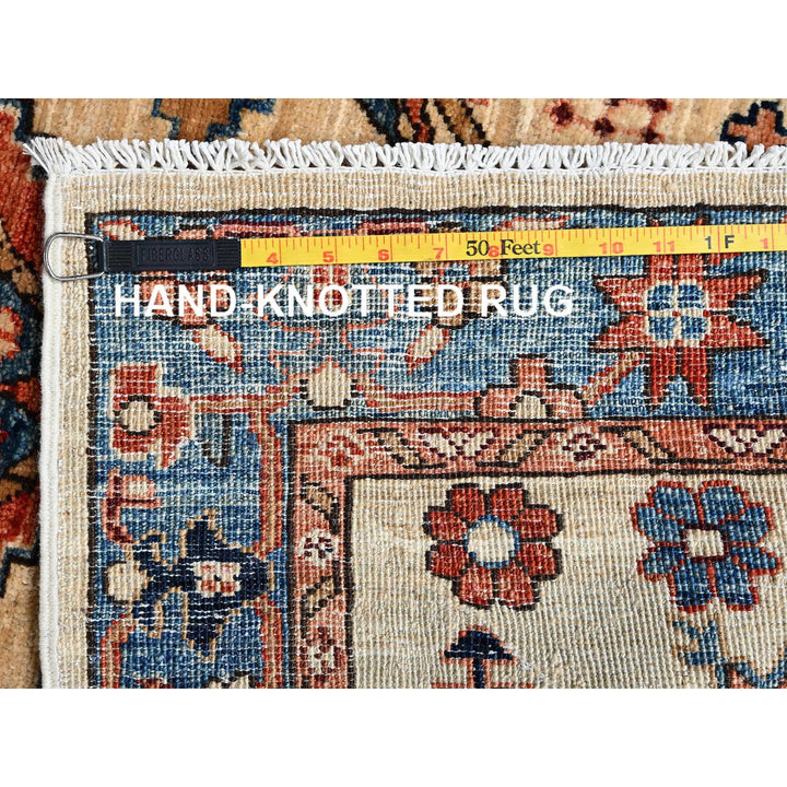 2'9" x 11'9" New Hand Knotted Ivory Wool Runner Oriental Rug - MOA1021109