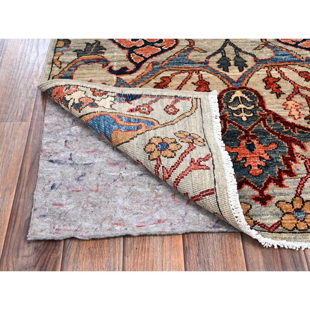 2'9" x 8'4" New Hand Knotted Ivory Wool Runner Oriental Rug - MOA1021110