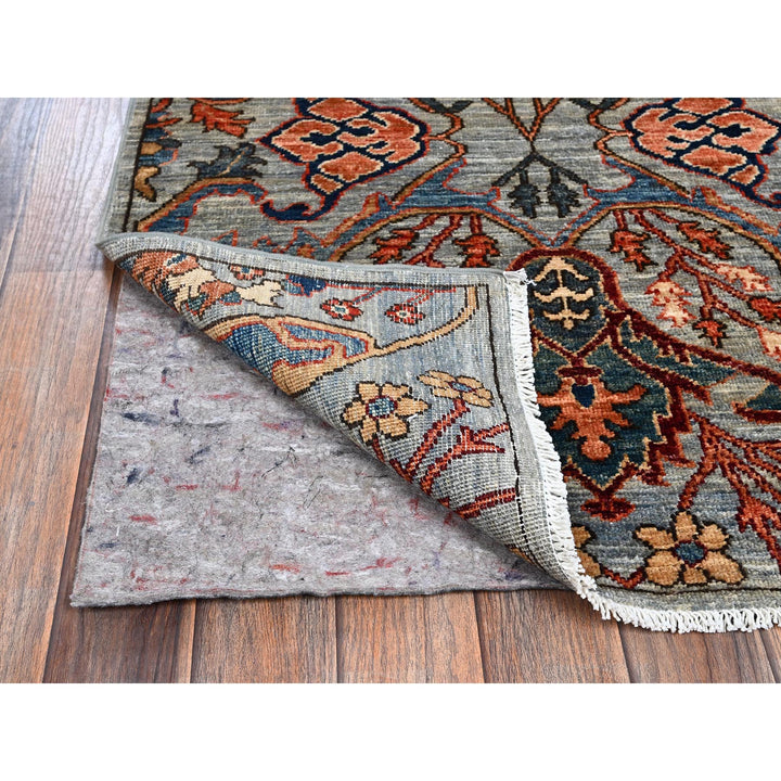 2'8" x 10'1" New Hand Knotted Grey Wool Runner Oriental Rug - MOA1021111