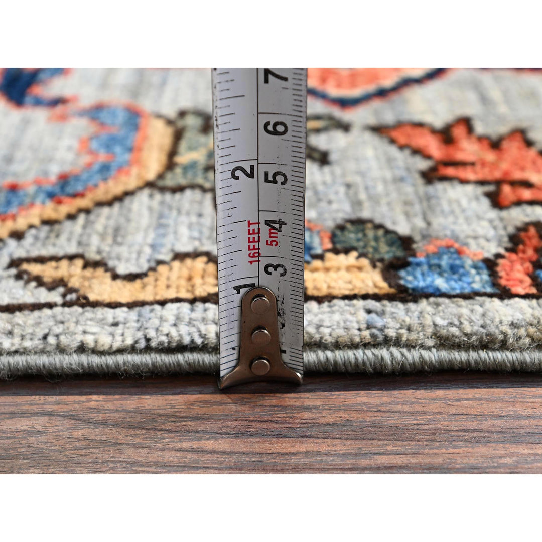 2'8" x 10'1" New Hand Knotted Grey Wool Runner Oriental Rug - MOA1021111