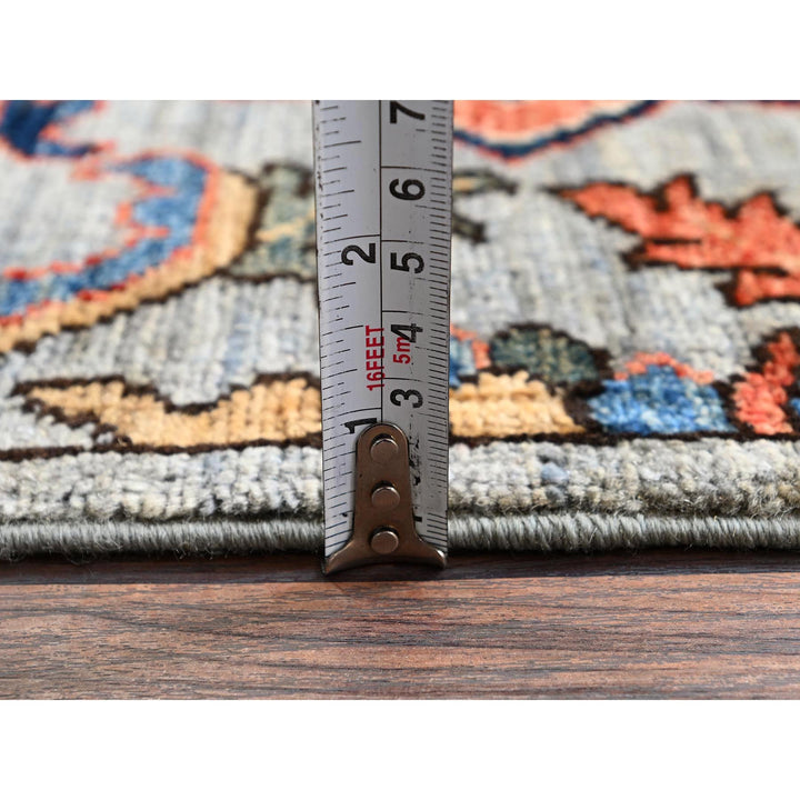 2'8" x 10'1" New Hand Knotted Grey Wool Runner Oriental Rug - MOA1021111