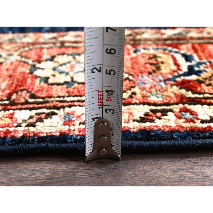 2'6" x 7'9" New Hand Knotted Blue Wool Runner Oriental Rug - MOA1021113