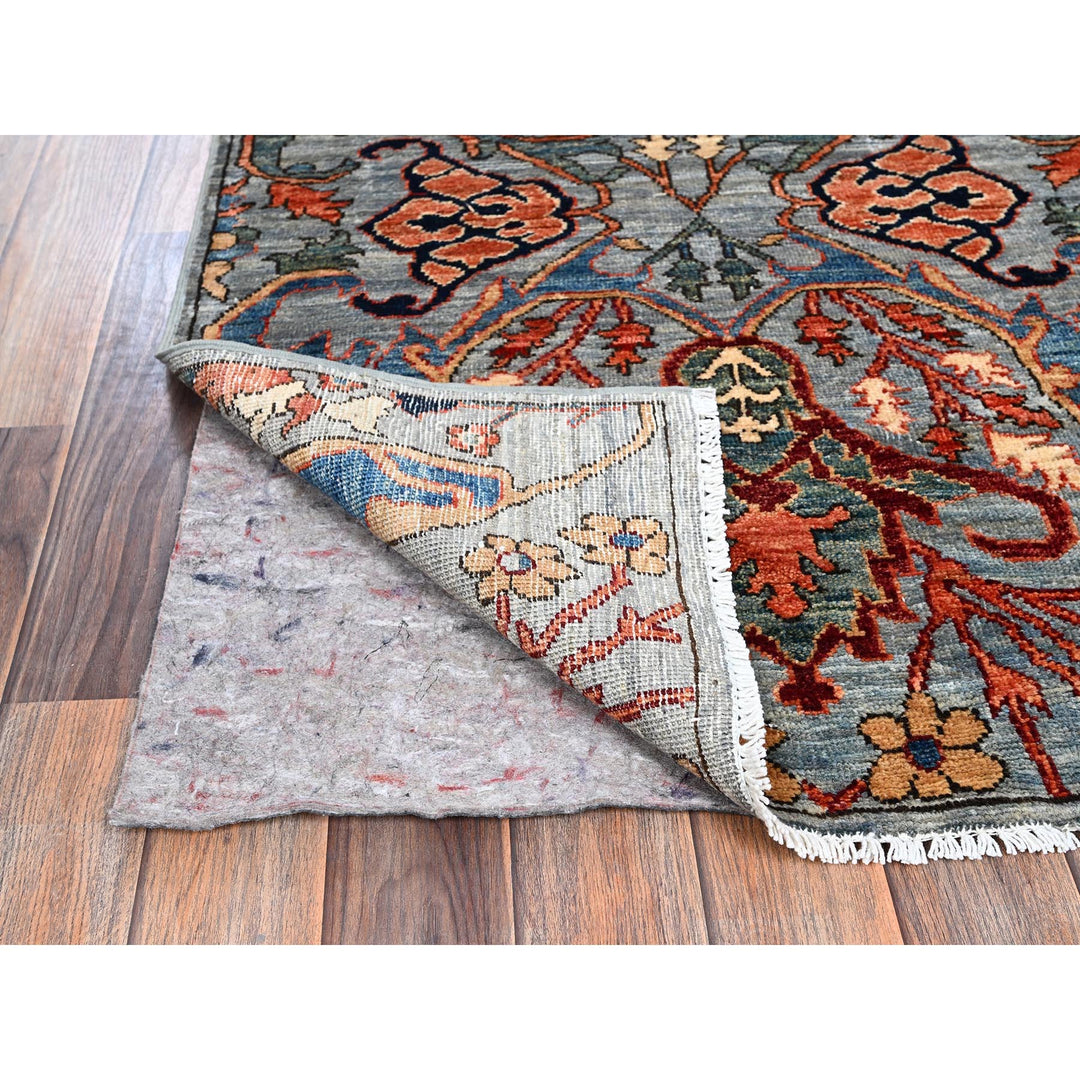 2'9" x 9'11" New Hand Knotted Grey Wool Runner Oriental Rug - MOA1021116