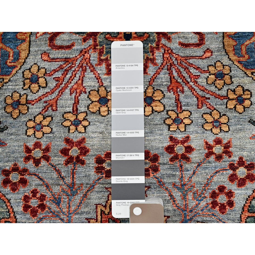 2'9" x 9'11" New Hand Knotted Grey Wool Runner Oriental Rug - MOA1021116