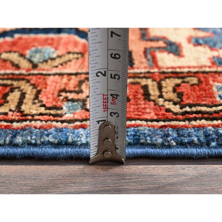 2'11" x 9'11" New Hand Knotted Blue Wool Runner Oriental Rug - MOA1021117