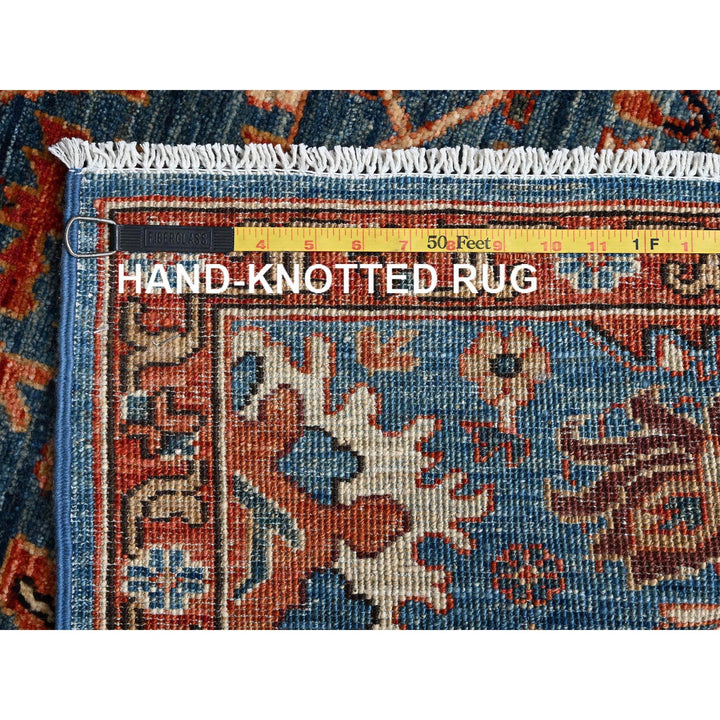 2'11" x 9'11" New Hand Knotted Blue Wool Runner Oriental Rug - MOA1021117