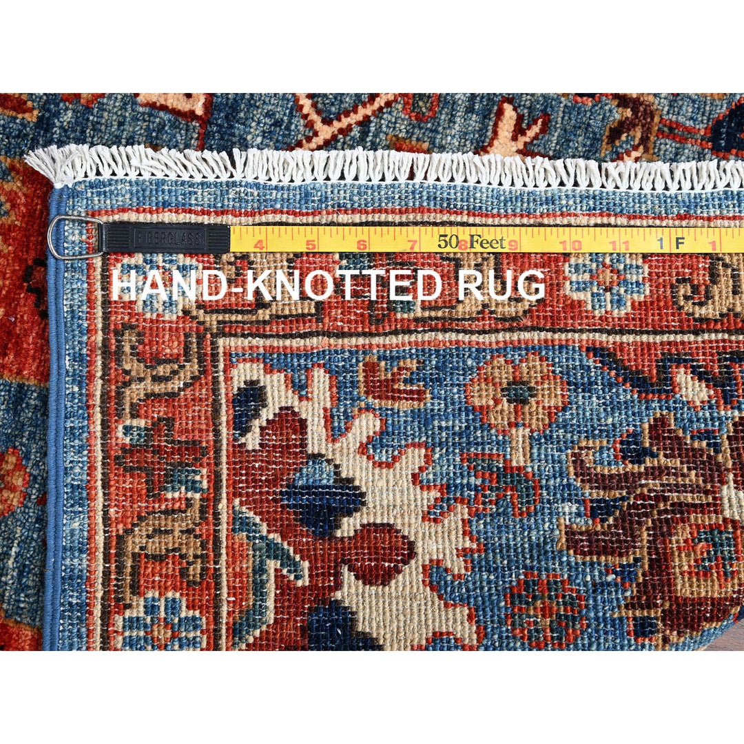 2'10" x 9'10" New Hand Knotted Blue Wool Runner Oriental Rug - MOA1021118