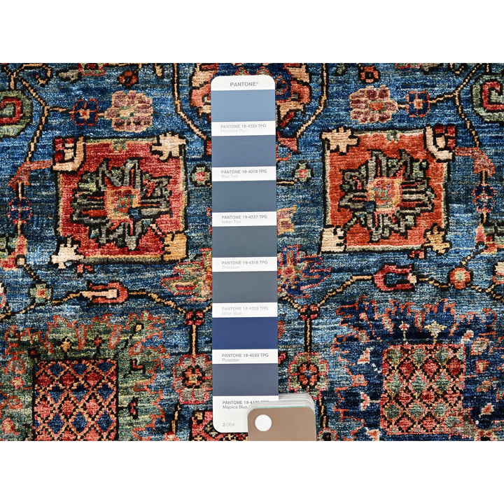 2'7" x 21'5" New Hand Knotted Blue Wool Runner Oriental Rug - MOA1021123