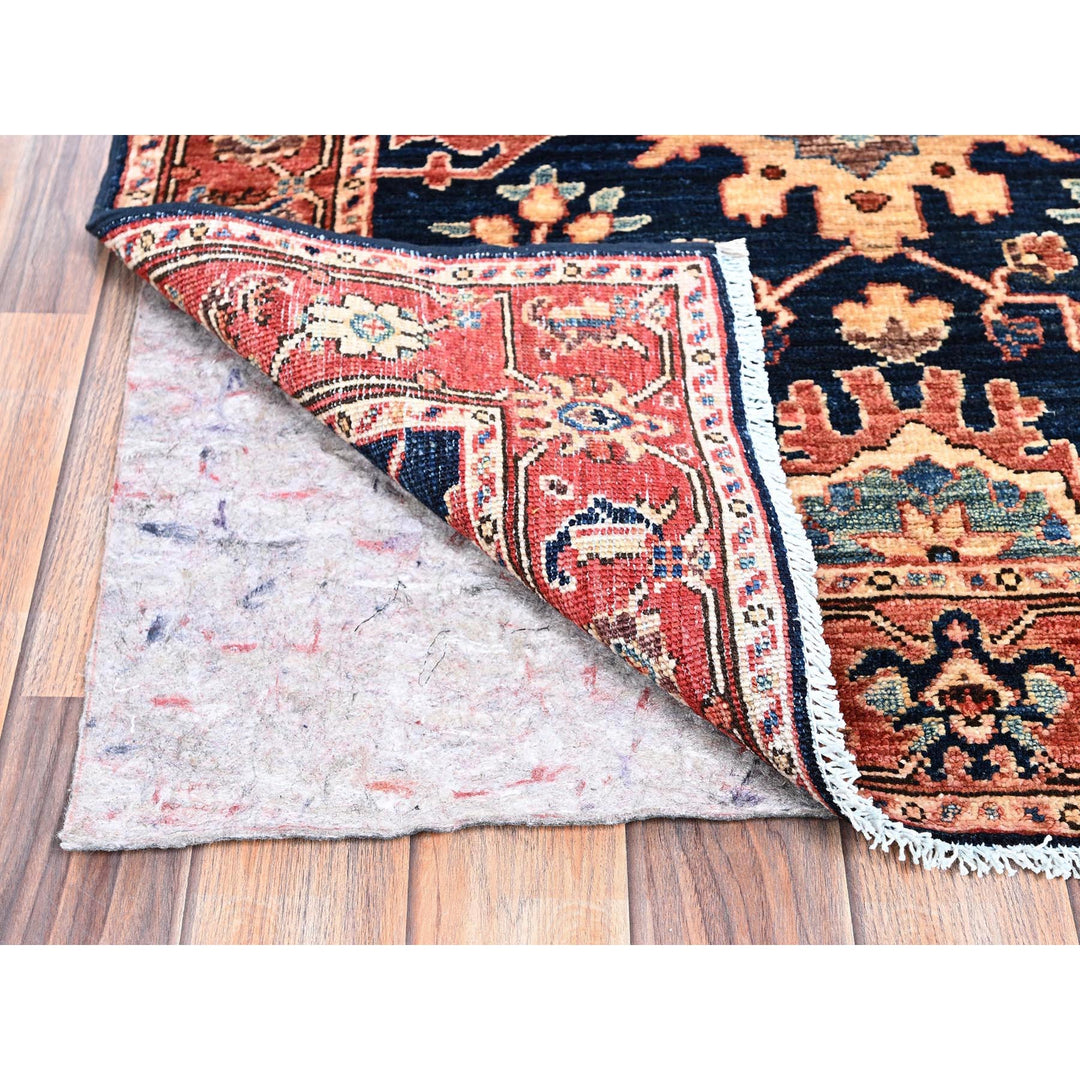 3'0" x 19'8" New Hand Knotted Blue Wool Runner Oriental Rug - MOA1021124