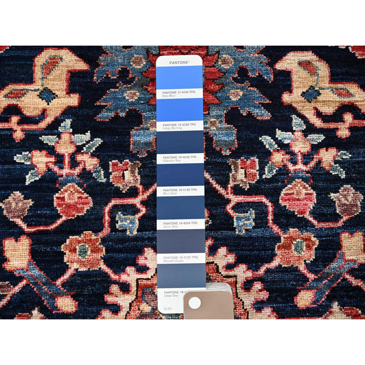 3'0" x 19'8" New Hand Knotted Blue Wool Runner Oriental Rug - MOA1021124