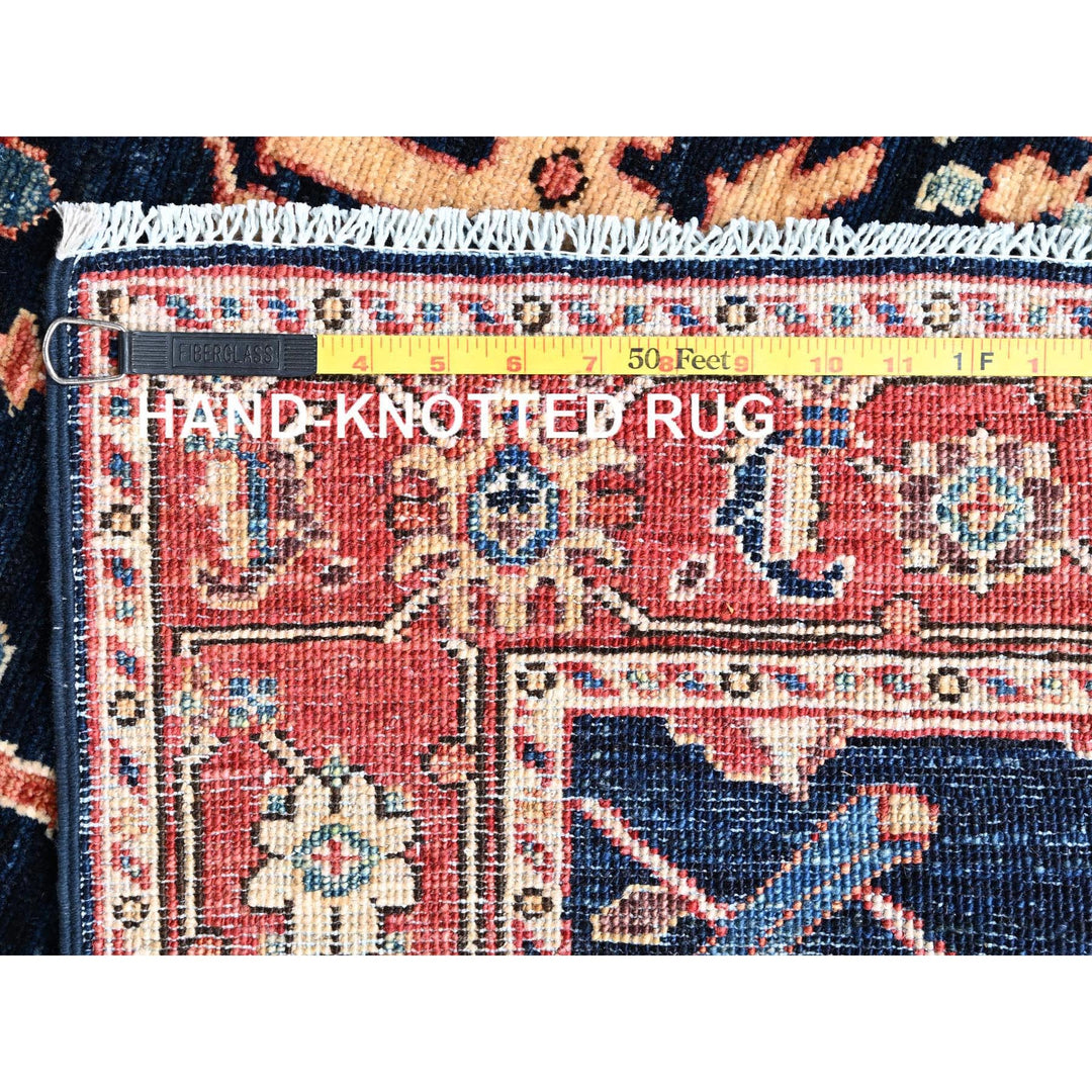 3'0" x 19'8" New Hand Knotted Blue Wool Runner Oriental Rug - MOA1021124
