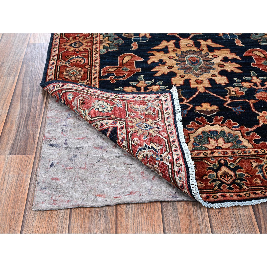 3'1" x 19'8" New Hand Knotted Blue Wool Runner Oriental Rug - MOA1021125