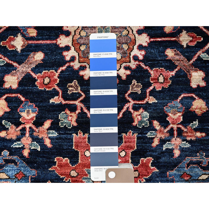 3'1" x 19'8" New Hand Knotted Blue Wool Runner Oriental Rug - MOA1021125