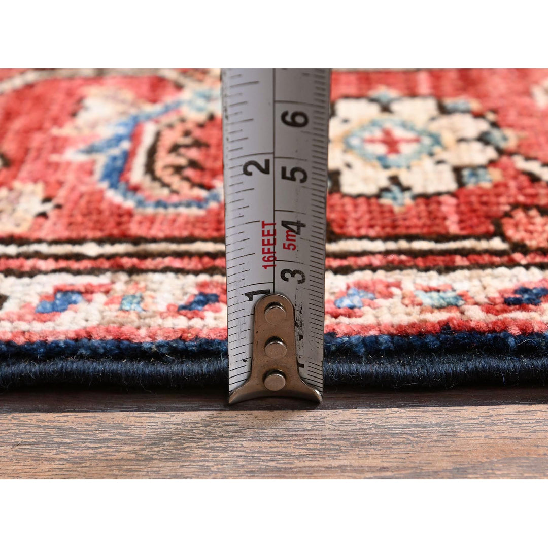 3'1" x 19'8" New Hand Knotted Blue Wool Runner Oriental Rug - MOA1021125