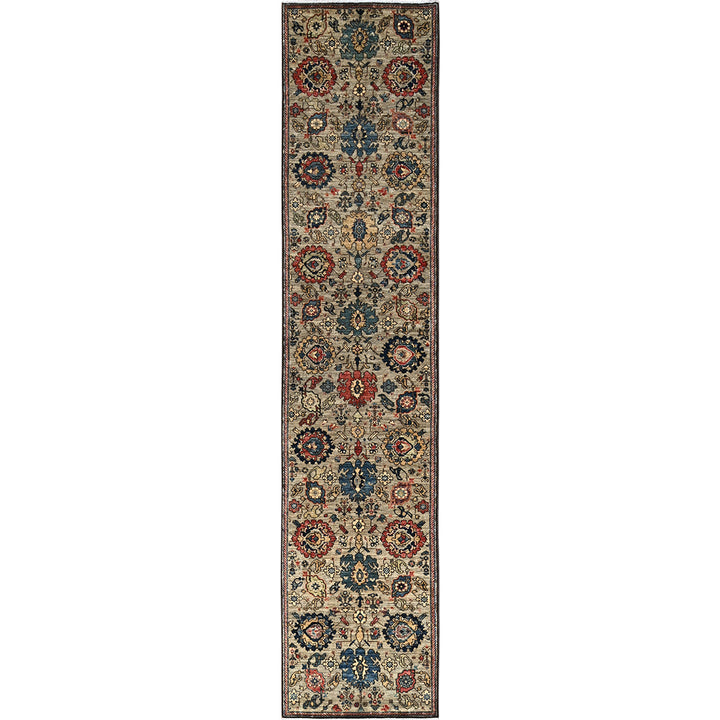 2'11" x 13'10" New Hand Knotted Brown Wool Runner Oriental Rug - MOA1021126