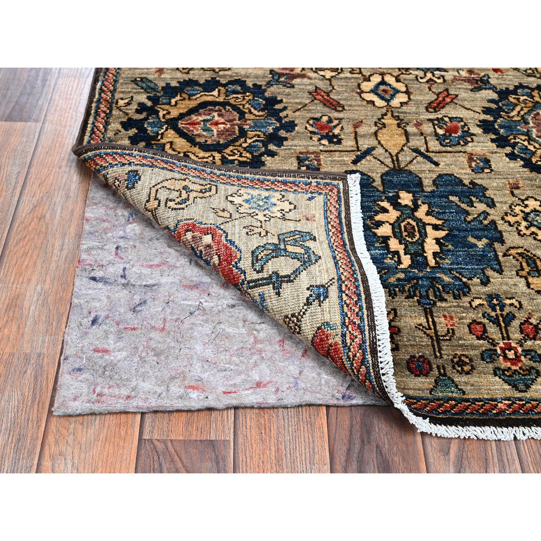 2'11" x 13'10" New Hand Knotted Brown Wool Runner Oriental Rug - MOA1021126