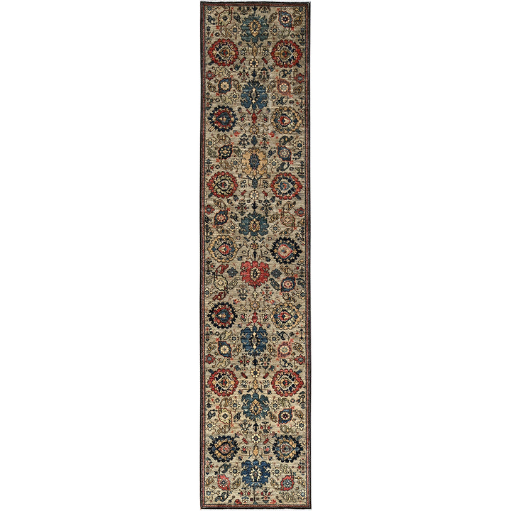 3'0" x 13'11" New Hand Knotted Brown Wool Runner Oriental Rug - MOA1021127