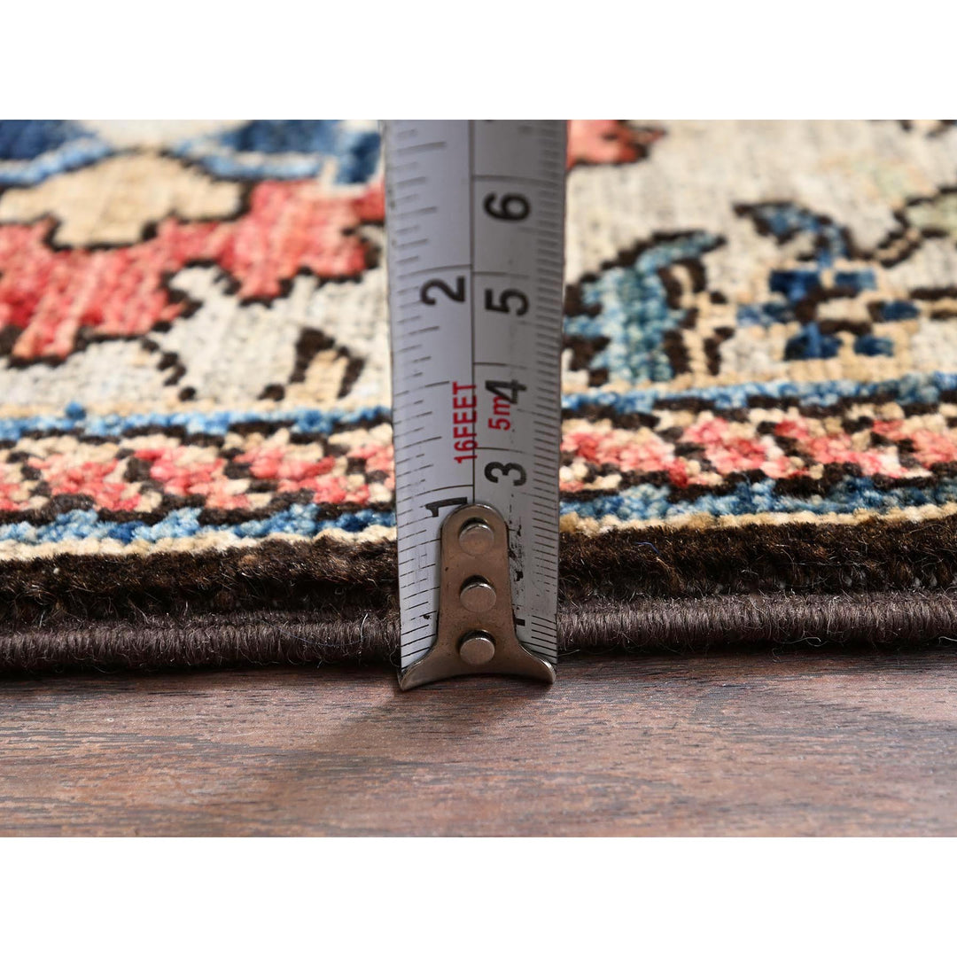 3'0" x 13'11" New Hand Knotted Brown Wool Runner Oriental Rug - MOA1021127