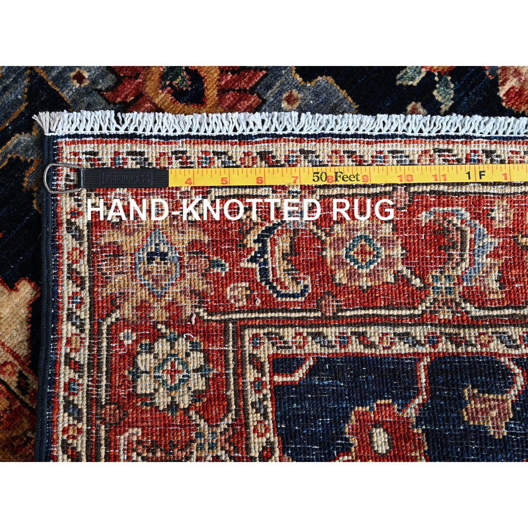 2'6" x 7'10" New Hand Knotted Blue Wool Runner Oriental Rug - MOA1021128