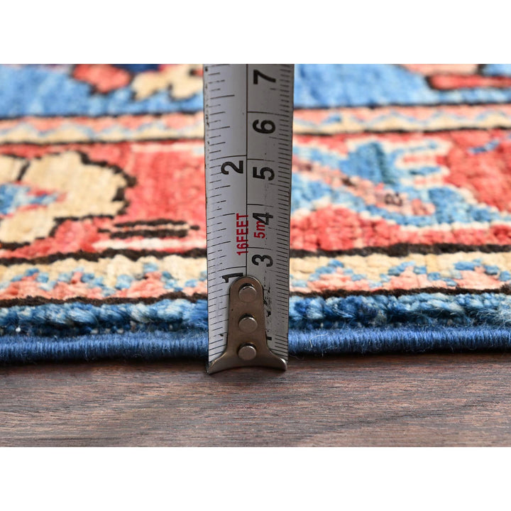 4'1" x 9'11" New Hand Knotted Blue Wool Runner Oriental Rug - MOA1021133