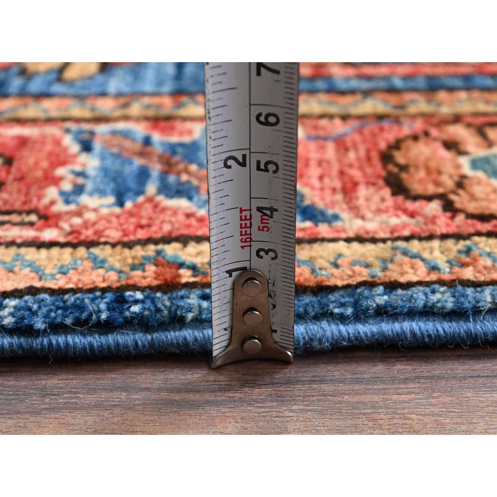 4'1" x 9'10" New Hand Knotted Blue Wool Runner Oriental Rug - MOA1021135