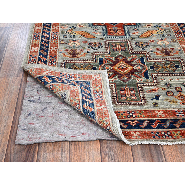 2'9" x 7'11" New Hand Knotted Grey Wool Runner Oriental Rug - MOA1021146