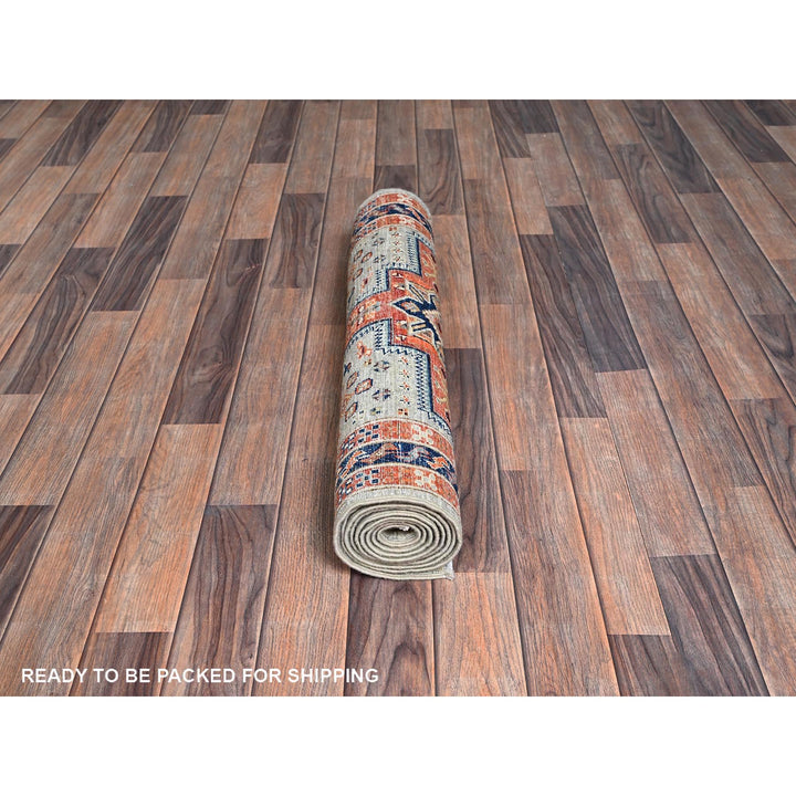2'9" x 7'11" New Hand Knotted Grey Wool Runner Oriental Rug - MOA1021146