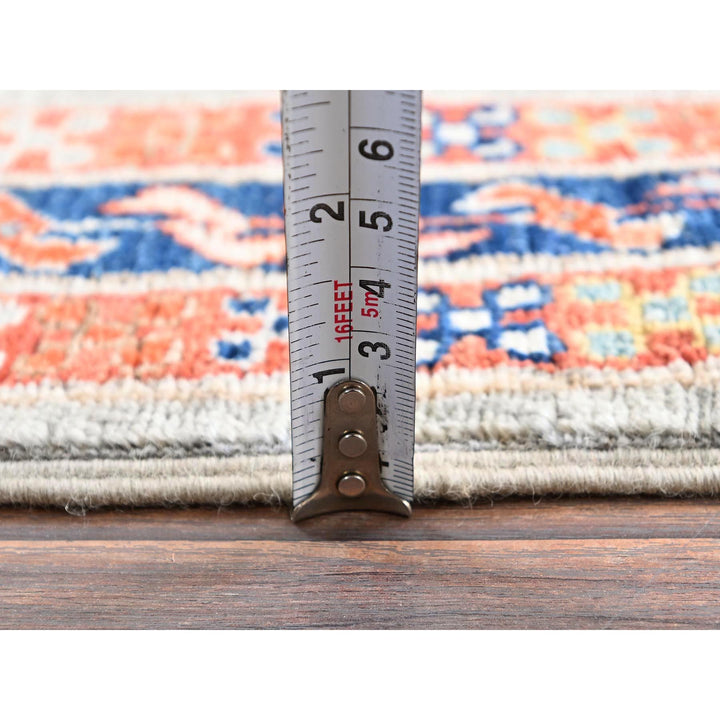 2'9" x 7'11" New Hand Knotted Grey Wool Runner Oriental Rug - MOA1021146