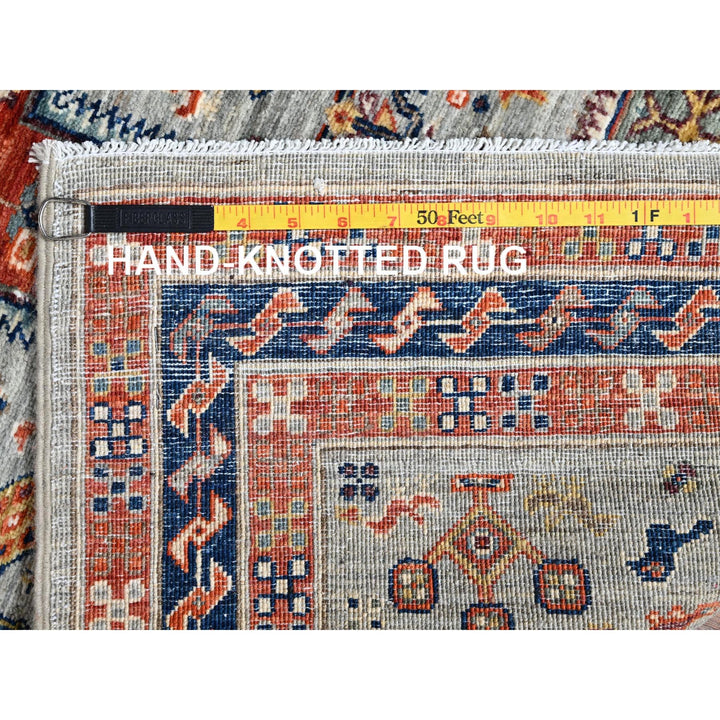 2'9" x 7'11" New Hand Knotted Grey Wool Runner Oriental Rug - MOA1021146