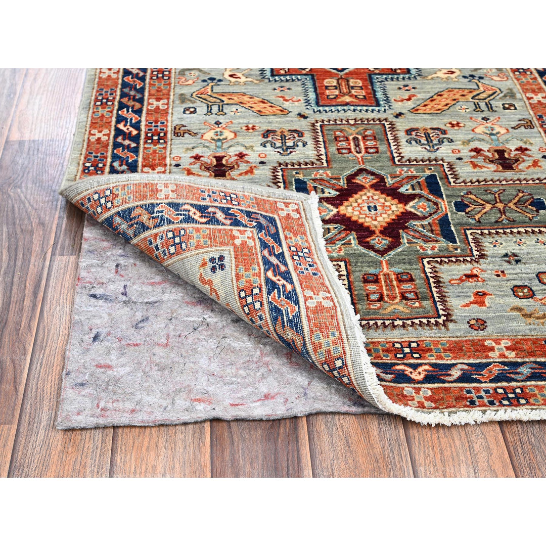2'8" x 11'3" New Hand Knotted Grey Wool Runner Oriental Rug - MOA1021147