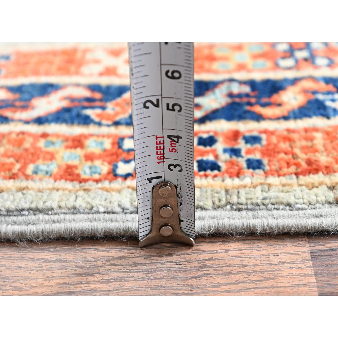 2'8" x 11'3" New Hand Knotted Grey Wool Runner Oriental Rug - MOA1021147