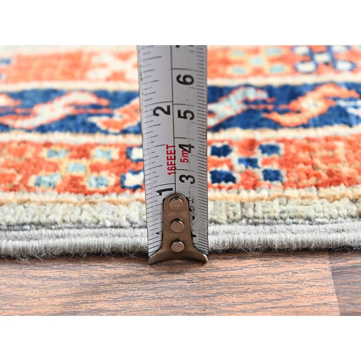 2'8" x 11'3" New Hand Knotted Grey Wool Runner Oriental Rug - MOA1021147