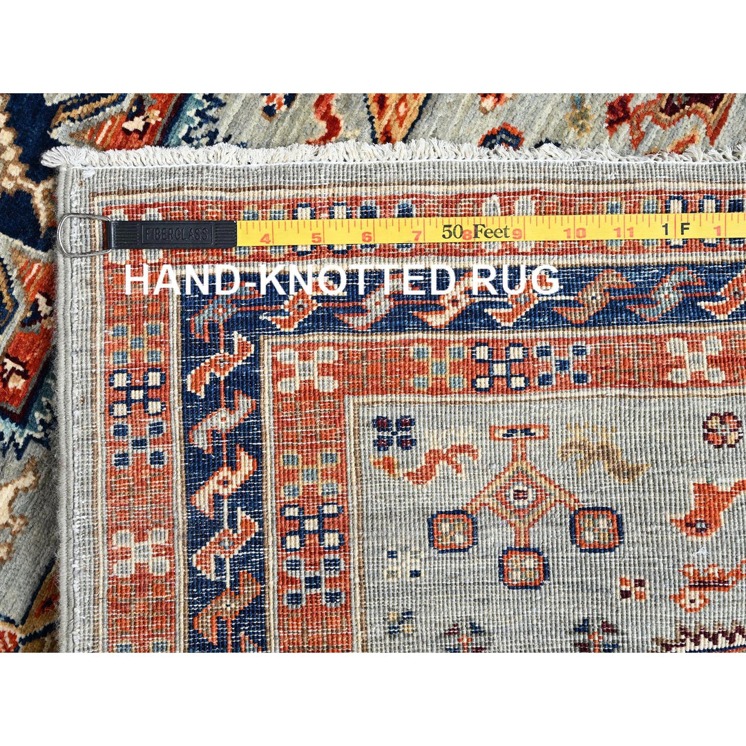 2'8" x 11'3" New Hand Knotted Grey Wool Runner Oriental Rug - MOA1021147