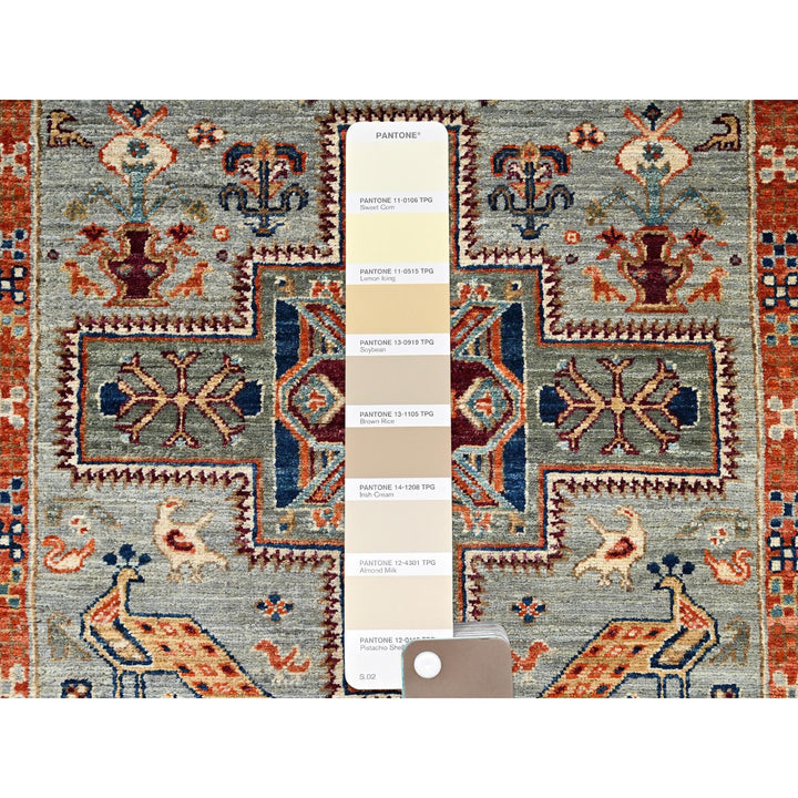 2'7" x 11'3" New Hand Knotted Grey Wool Runner Oriental Rug - MOA1021148