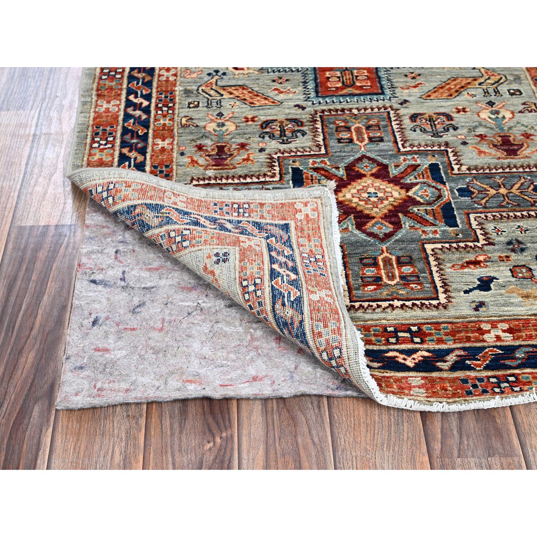 2'9" x 7'6" New Hand Knotted Grey Wool Runner Oriental Rug - MOA1021149
