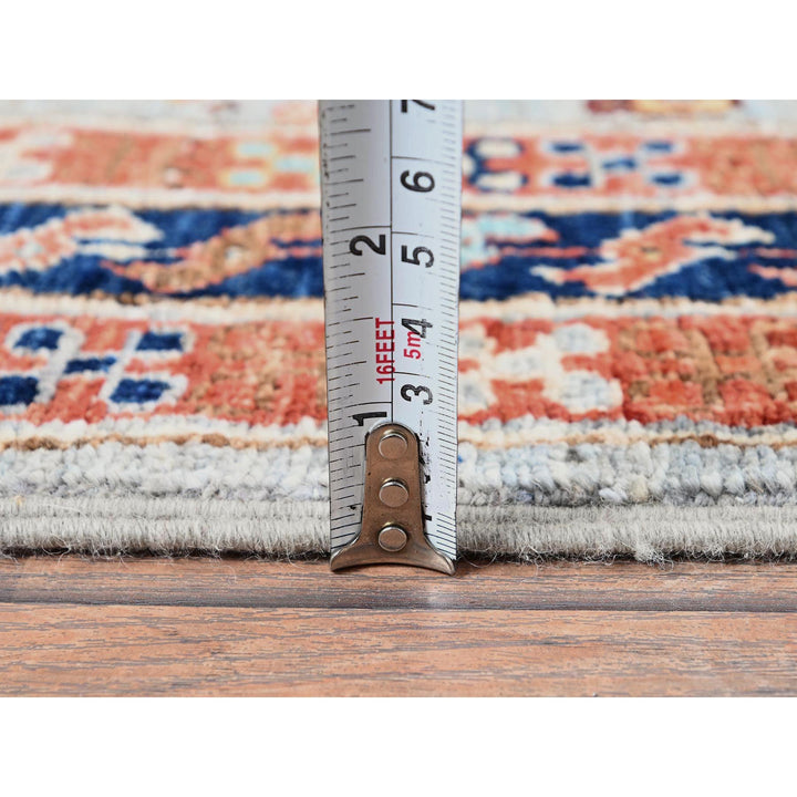 2'8" x 11'3" New Hand Knotted Grey Wool Runner Oriental Rug - MOA1021152