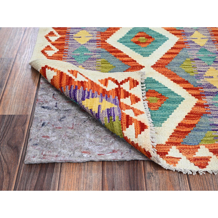 2'5" x 6'0" New Hand Woven Purple Wool Runner Oriental Rug - MOA1021155