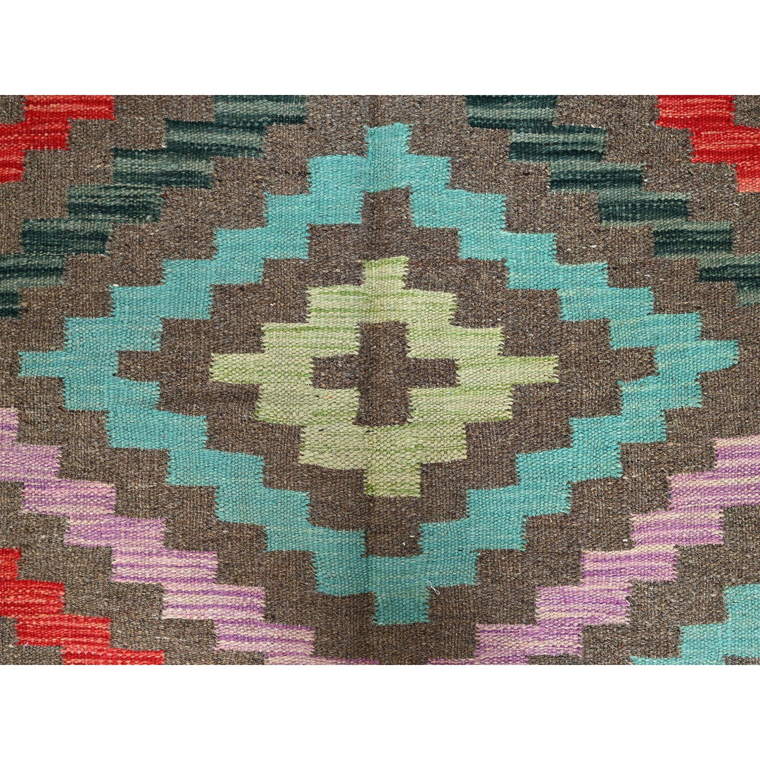 2'9" x 9'10" New Hand Woven Grey Wool Runner Oriental Rug - MOA1021170