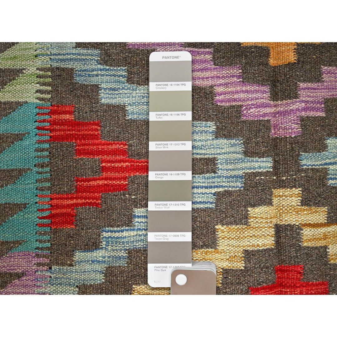 2'9" x 9'10" New Hand Woven Grey Wool Runner Oriental Rug - MOA1021170