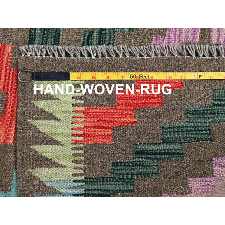 2'9" x 9'10" New Hand Woven Grey Wool Runner Oriental Rug - MOA1021170