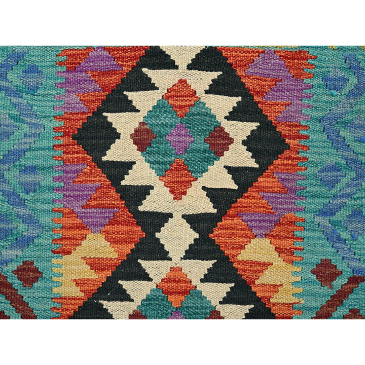 2'1" x 2'8" New Hand Woven Orange Wool Rectangle Oriental Rug - MOA1021180