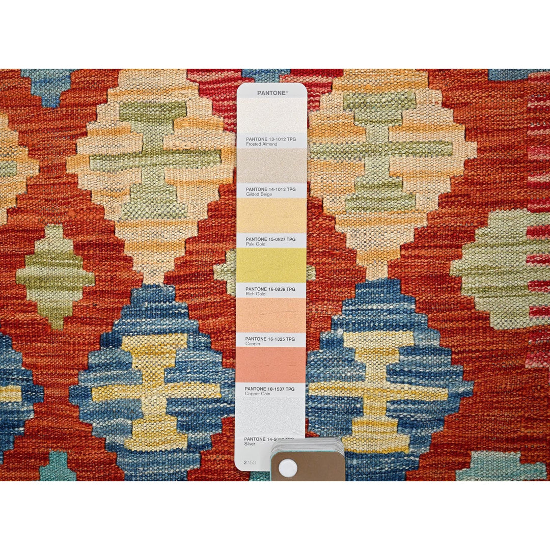 3'4" x 4'9" New Hand Woven Orange Wool Rectangle Oriental Rug - MOA1021189