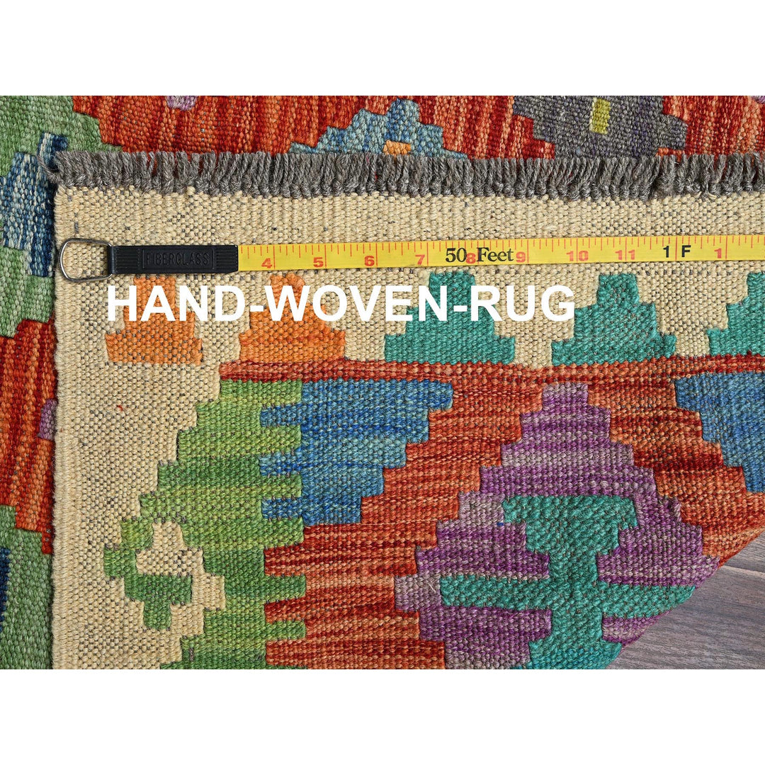 3'4" x 4'9" New Hand Woven Orange Wool Rectangle Oriental Rug - MOA1021189