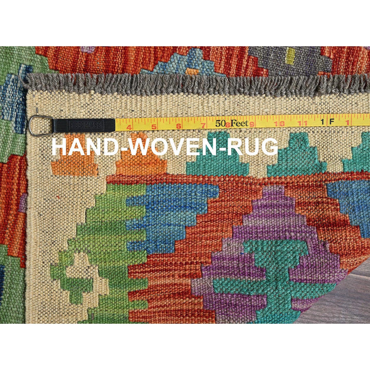 3'4" x 4'9" New Hand Woven Orange Wool Rectangle Oriental Rug - MOA1021189